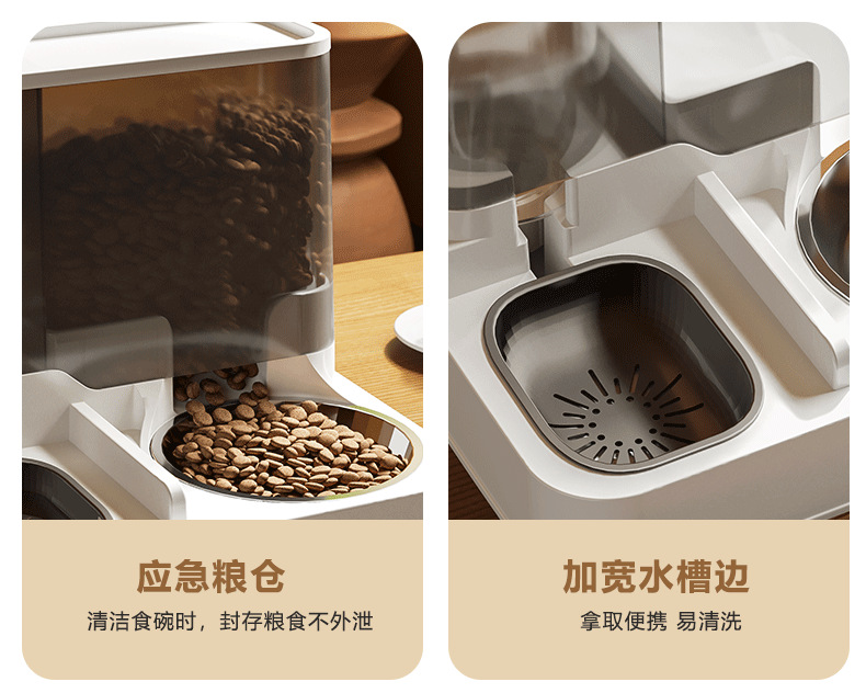 Alimentador automático para gatos alimentador automático de agua para perros tazón para mascotas de gran capacidad alimentador de agua para gatos tazón de cerámica pic 17