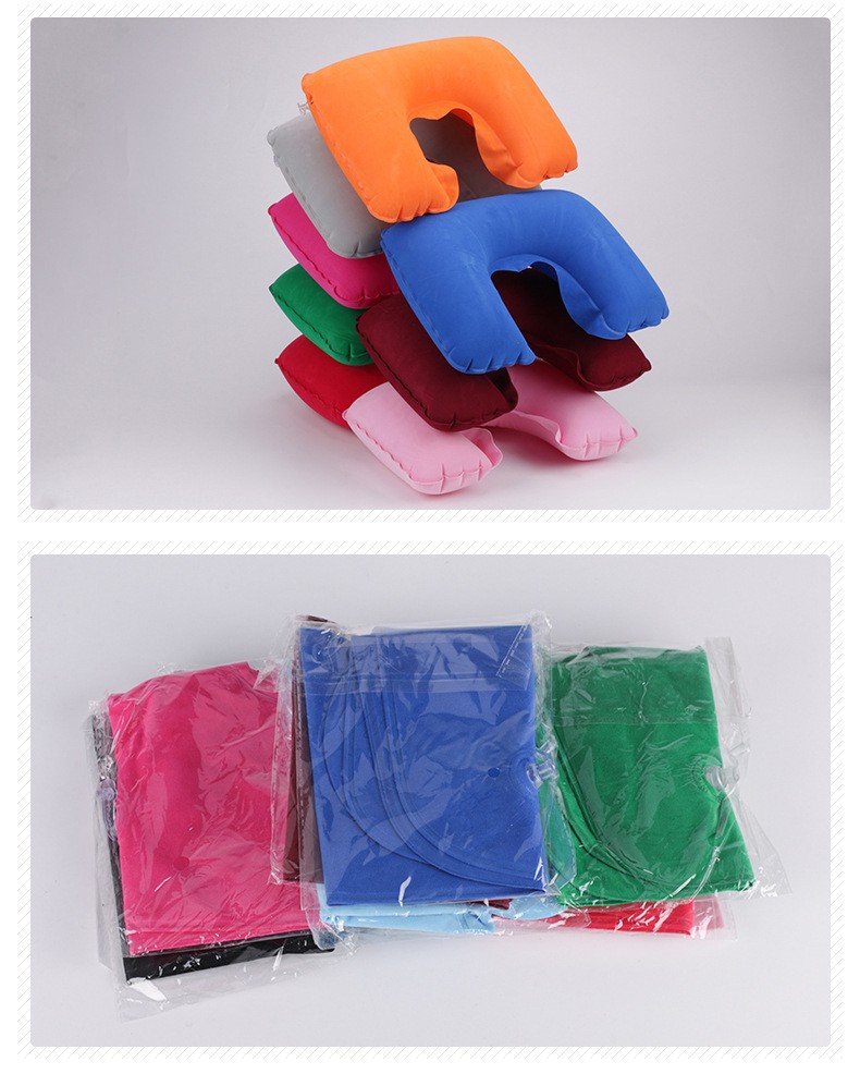 小马充气U型枕学生旅行卡通彩色枕U型枕18cm详情12