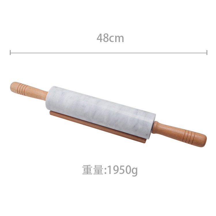 Nordic marble rolling pin roller, large rolling pin, household dumpling wrapper rolling pin, baking Western pastry walking hammer pic 8