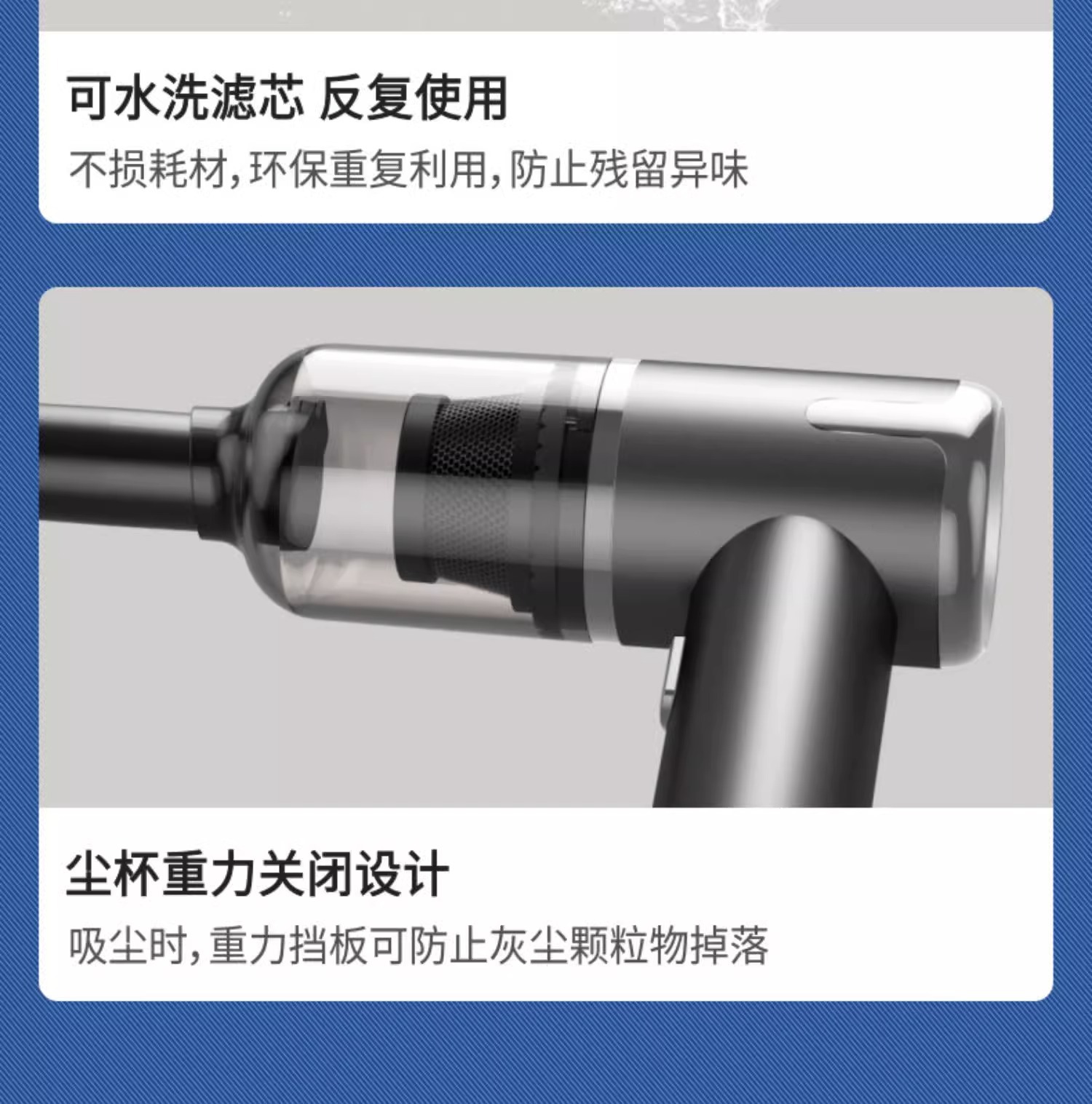 15kpa car vacuum cleaner, mini with strong suction power, brushless handheld, small, dual-purpose for blowing and suction, wireless cross-border grout sealing pic 26