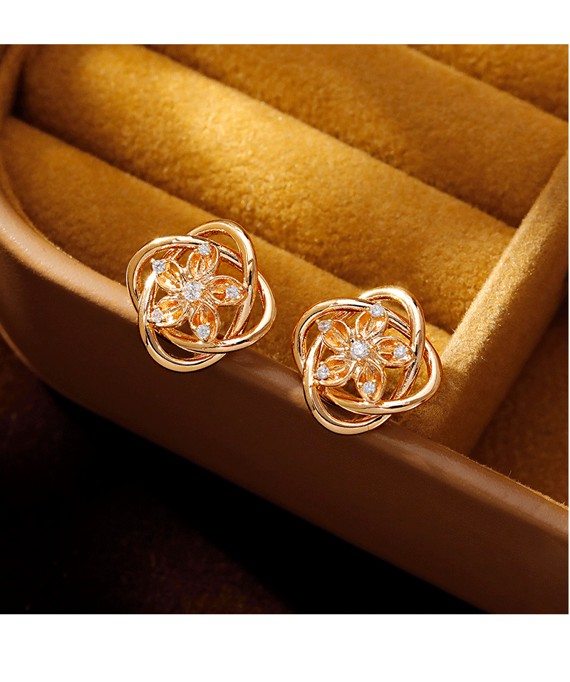 Hyacinth temperamento moda simple pendientes ajardinado delicado incrustado zirconia commuter múltiples orejeras diseño de nicho sentido orejeras para mujeres pic 4
