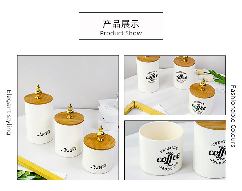 PET export thickened kitchen snack cans, candy boxes, tea cans, bamboo LIDS, coffee cans and storage boxes for storage pic 8