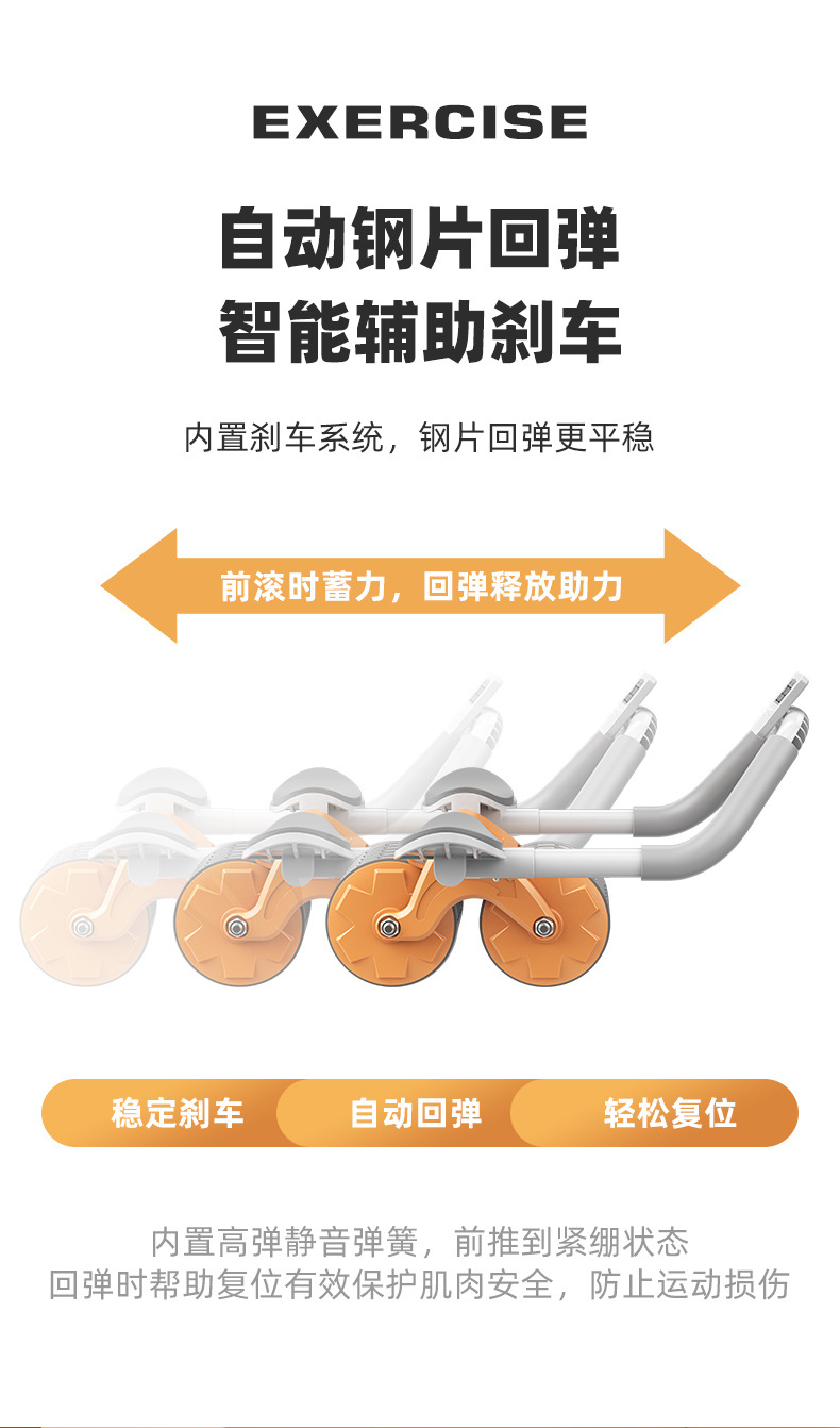 2025智能新款爆款双轮健腹轮网络热销腹肌轮户外居家可用新手锻炼详情12