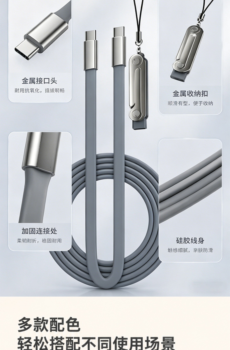 240W express cable telegraphic cable cable (кабельная связь с каналом быстрого заряда сотовых телефонов) поддерживает свободное переключение на экран в поддержку apple war в качестве оппозицию pic 9