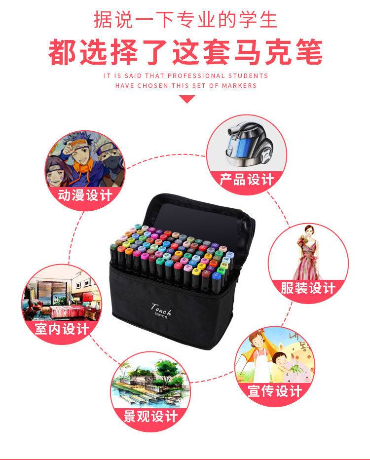 Touch Marker Pen 48 Color Double-headed alcohol oil-based art drawing pen Watercolor pen Color Pen Marker pen pic 3