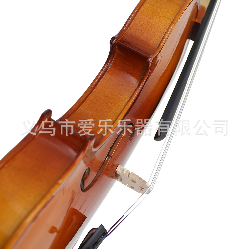 4/4 Solid wood violin natural color playing violin set for children, adults and beginners pic 11