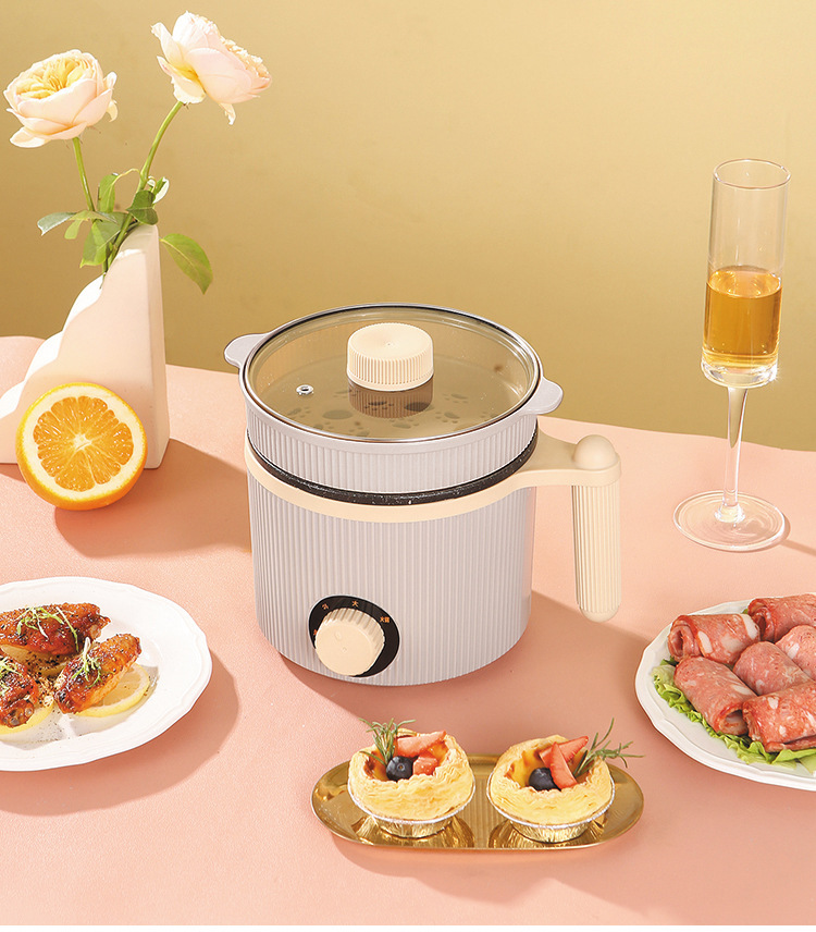 电煮锅小电锅宿舍学生煮面锅多功能家用电锅子单人电热火锅详情21