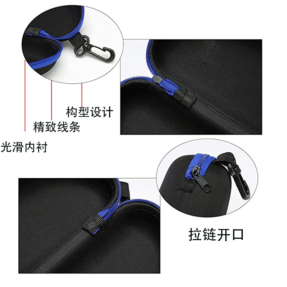 大号挂钩拉链运动太阳眼镜盒便携收纳盒抗压EVA牛津布眼镜盒批发详情2