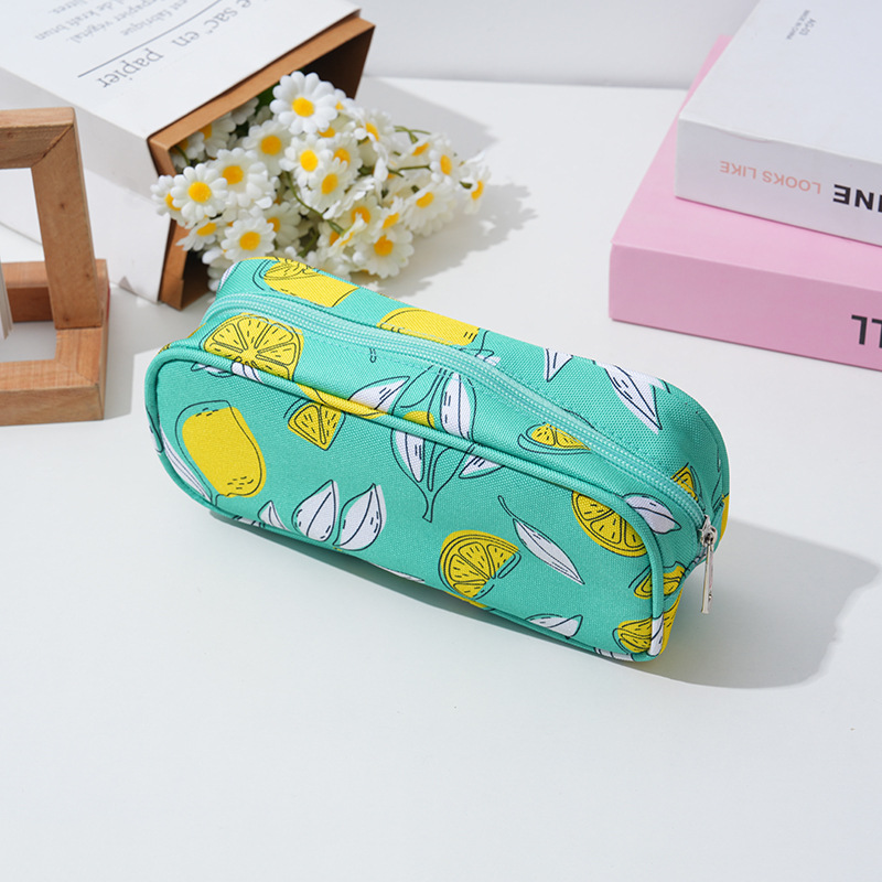 New large-capacity printed high-end student pencil case, high appearance level cartoon zipper pencil case, multi-functional stationery box pic 5