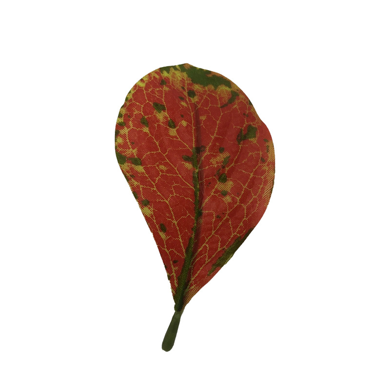 仿真柿子树叶假树枝大型植物装饰叶子室内外彩色柿子叶工程用道具详情2