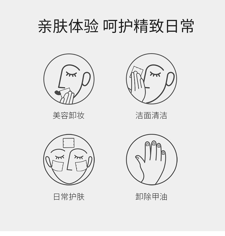 LMLTOP薄款省水化妆棉500片装湿敷棉卸妆卸甲棉跨境专供SY453详情6