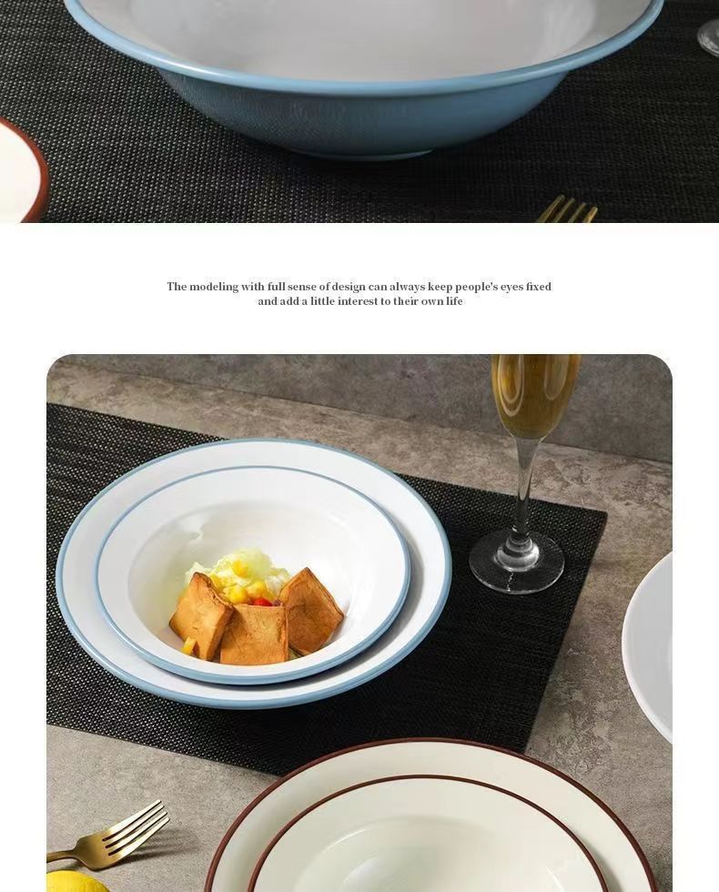 双色密胺酸菜鱼碗草帽碗餐厅商用塑料仿瓷碗水煮鱼大盆大碗汤碗详情7