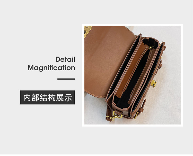 外贸新款菱格手提包包女2025复古百搭小方包春季质感单肩斜挎包详情13