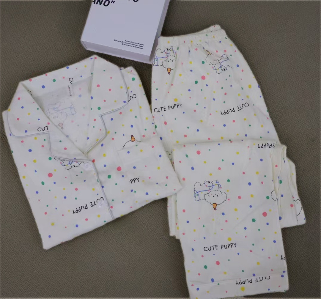 Spring new Cloud cotton Korean InS-style long-sleeved pajamas for girls, sweet and cartoonish, cute student home wear set pic 30