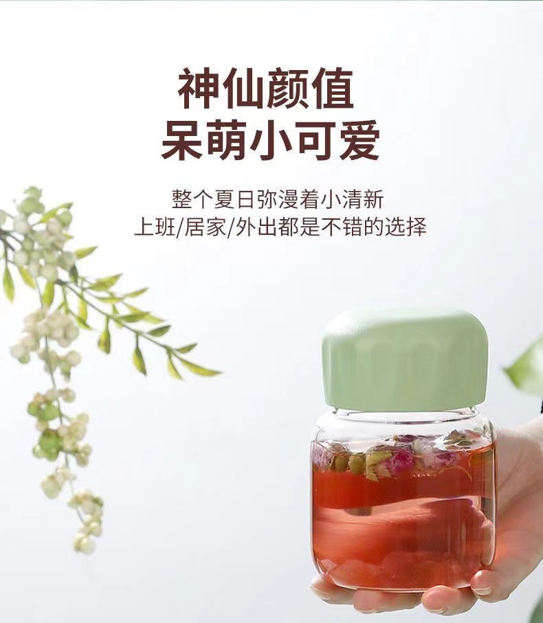 代发包邮网红摇摇胖胖水杯玻璃杯豆浆刻度杯子迷你可爱便携礼品详情10