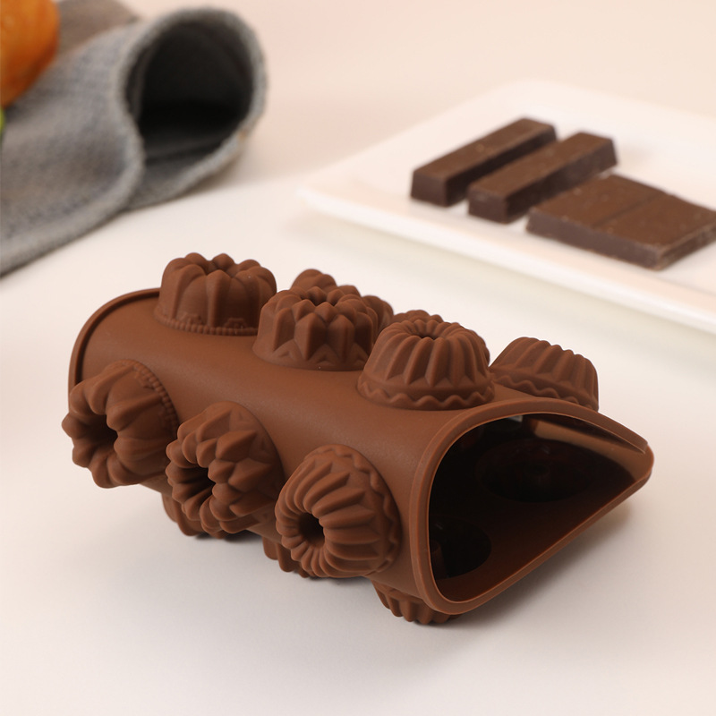 15 consecutive three types of Gollum flower silicone chocolate molds, pudding molds, baking molds, factory direct sales, DIY tools pic 2