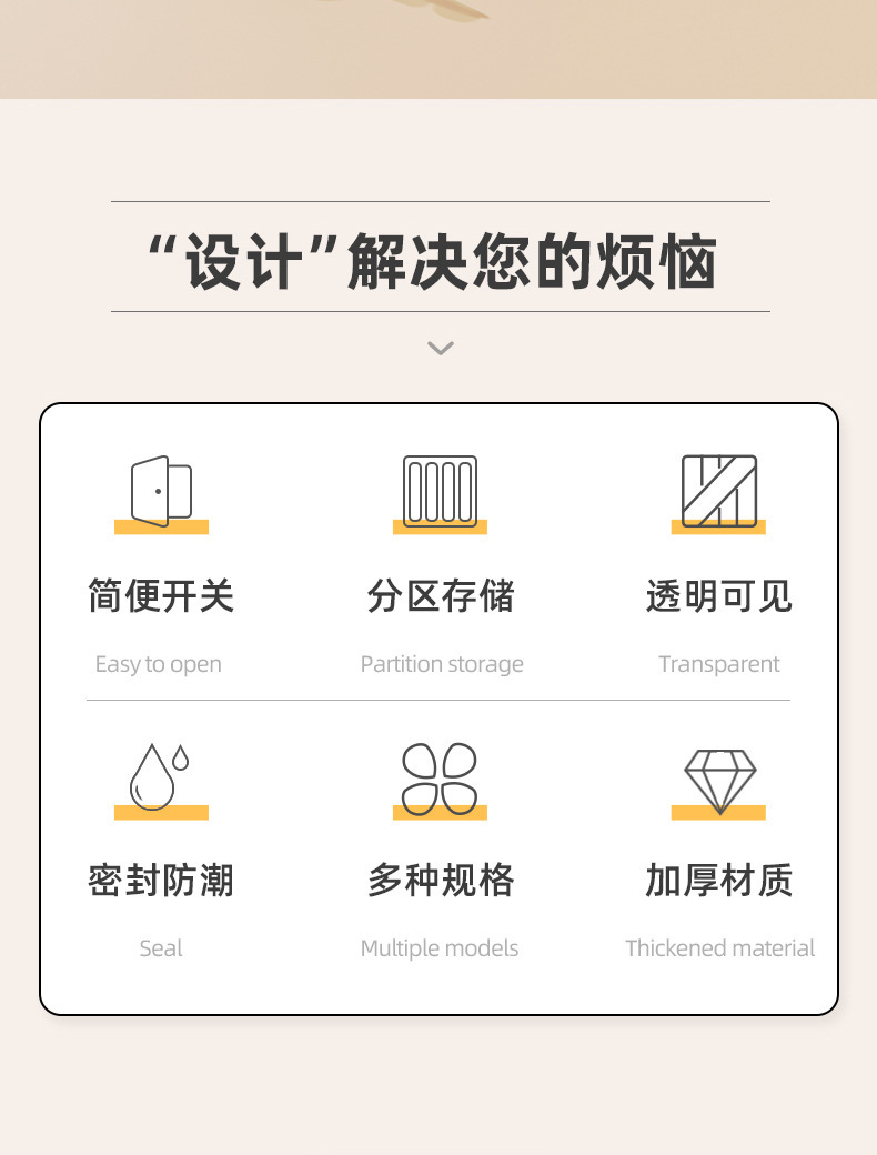 老年人大字版药盒一周七天便携式分药器分格收纳防潮塑料三餐分装详情2