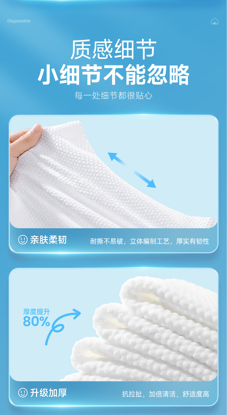 Wholesale disposable towels with free shipping, individually packaged, specially designed for hotel bathing without washing, foldable and portable, enlarged and thickened pic 9