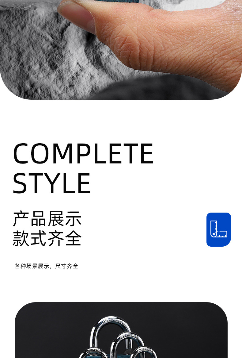 厂家直销喷塑弧形铜芯挂锁 单开弹子锁户外锁头 家用工业安全防盗挂锁 高强度耐用挂锁详情9