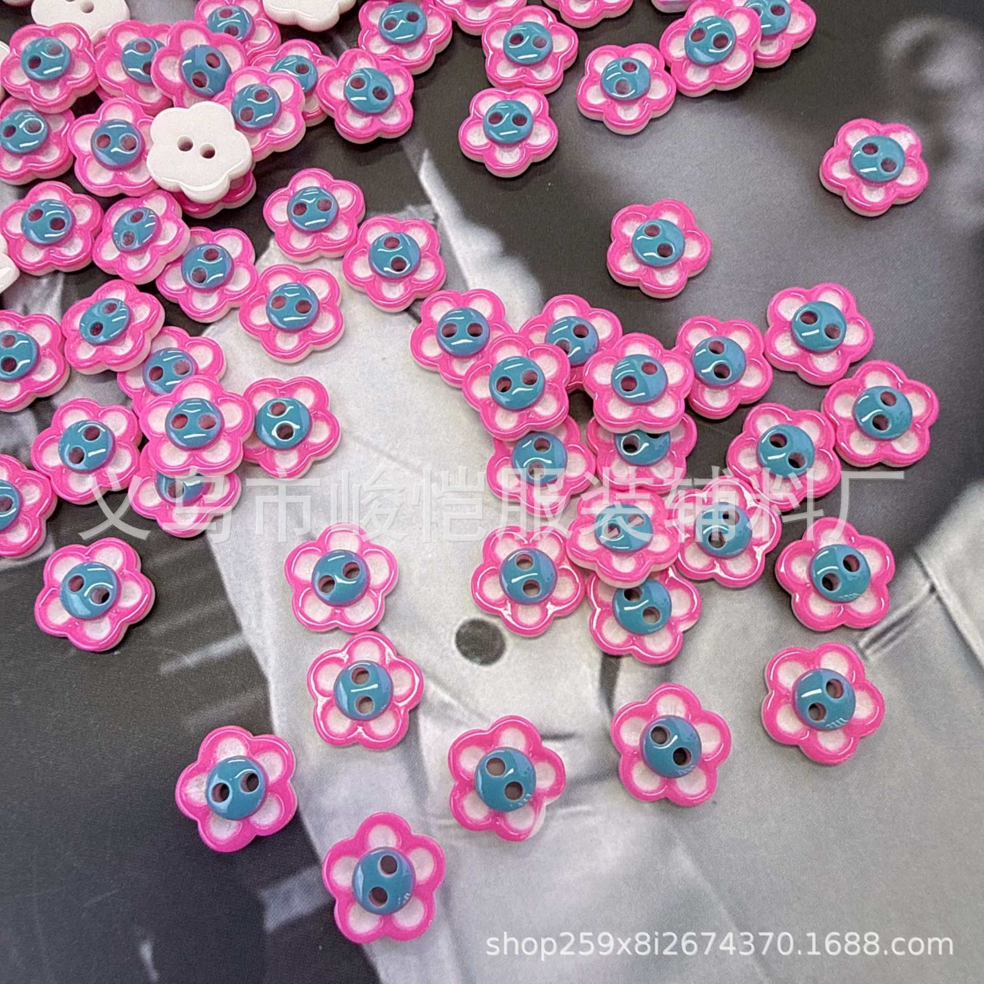 New two-eye and four-eye resin buttons, pink buttons, cute DIY handcrafted buttons, shirt, knitted sweater buttons pic 12