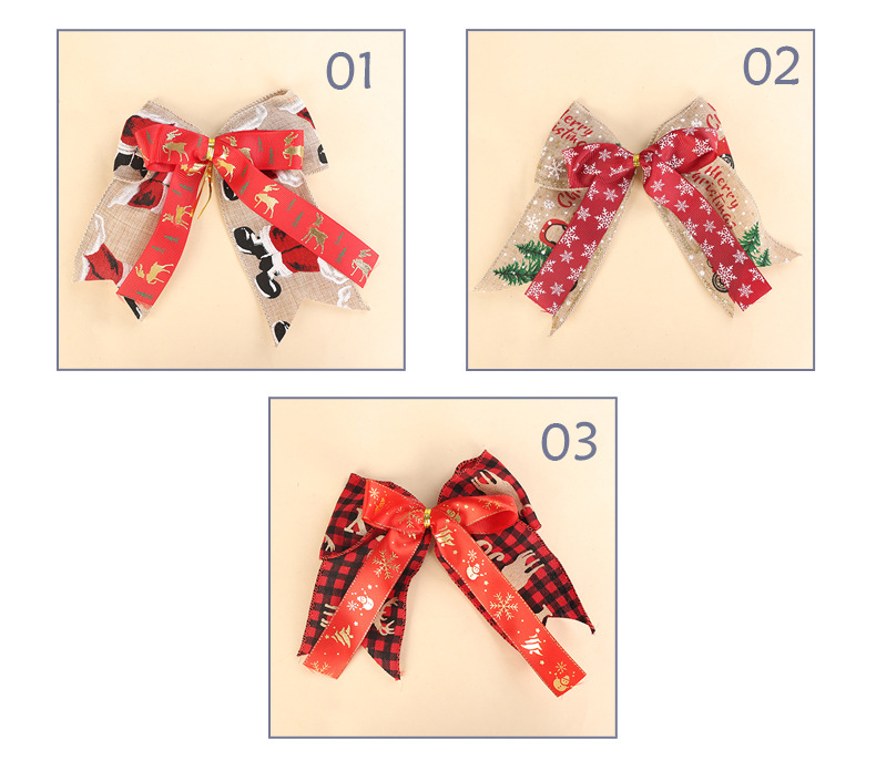 Christmas decorations, Christmas DIY handicrafts, bow decorations, ribbon gifts, flower gift boxes, bows pic 3