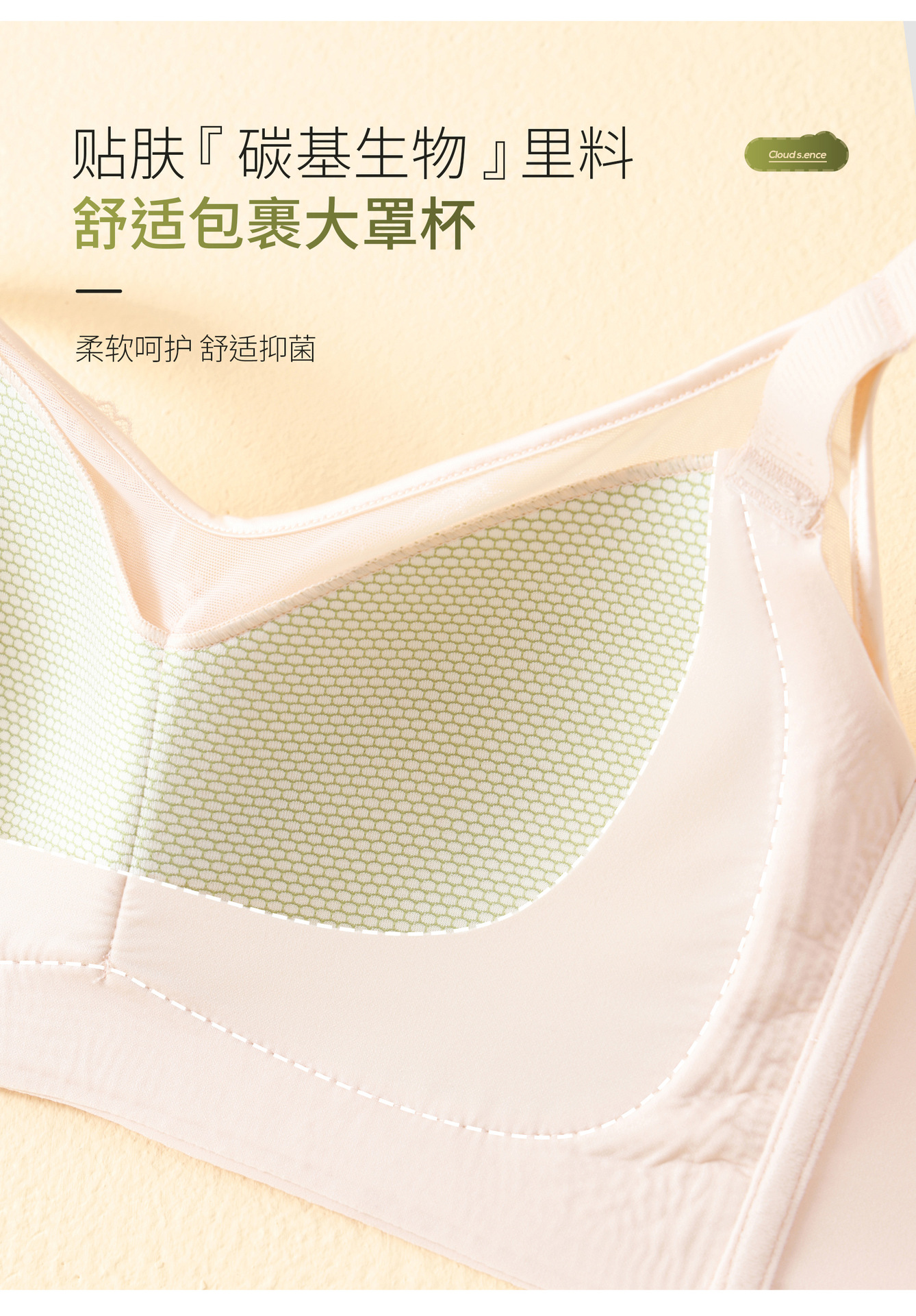 无痕蕾丝大码养护调整型内衣女士轻薄凉感不下垂全罩杯包裹文胸罩详情7