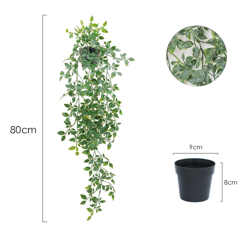 亚马逊人造悬挂藤条绿植仿真垂条藤蔓盆栽家居阳台装饰塑料植物办公文化园艺装饰品详情3