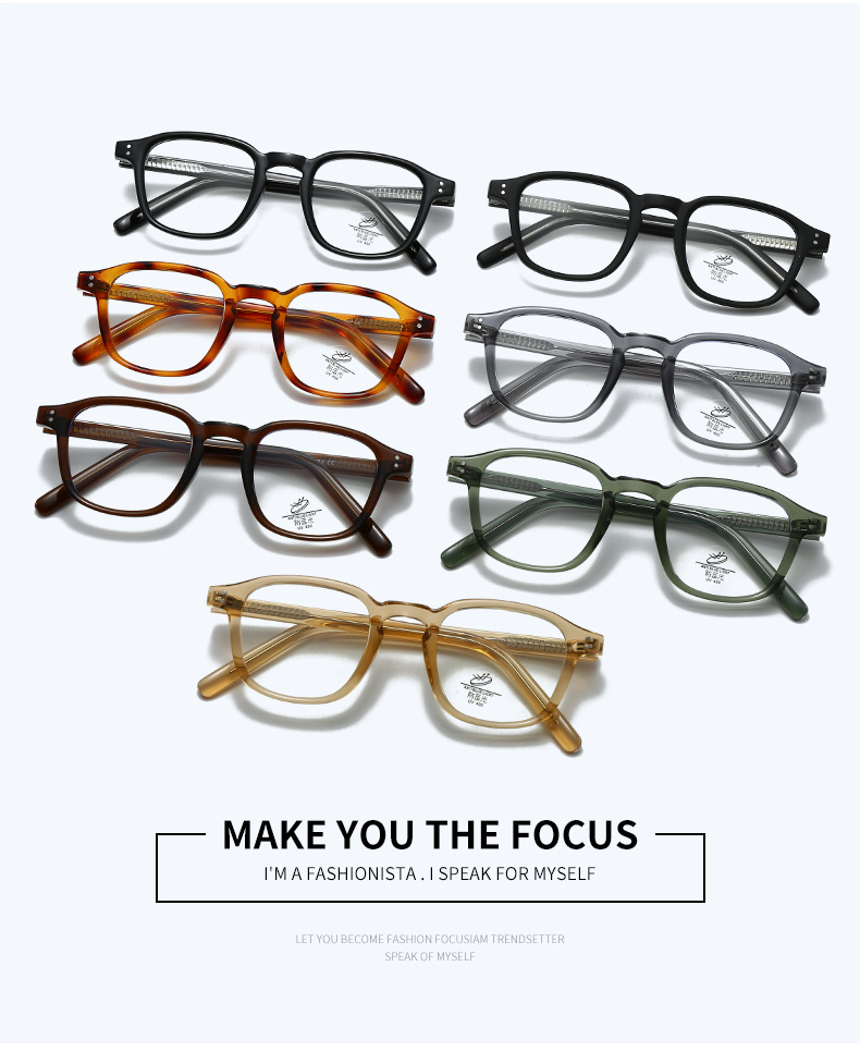 跨境i潮ns风TR90眼镜插芯脚超轻防蓝光平光眼镜可配近视眼镜框架详情4