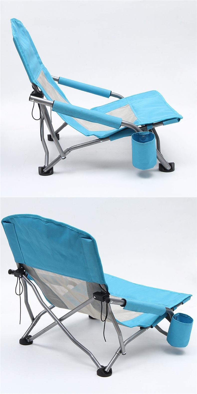 YEZHULIN户外休闲沙滩椅折叠椅定制便携式靠背矮脚沙滩椅定制详情7