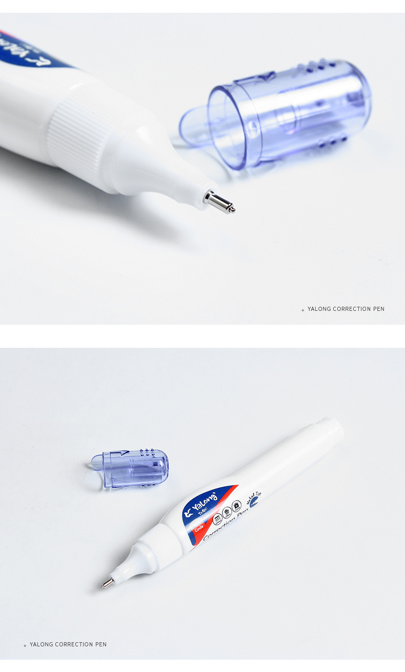 The new 2023 design of the Yalong Cross-border brand correction pen is sufficient for 7 milliliters of standard-sized correction fluid and is suitable pic 3