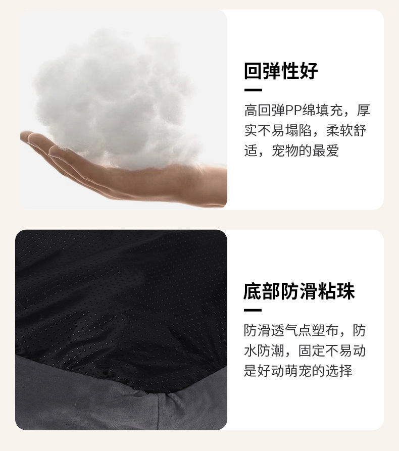 Winter fleece thickened pet sleeping bed, pet thickened Dutch fleece round bed, detachable and washable thickened warm dog bed pic 9