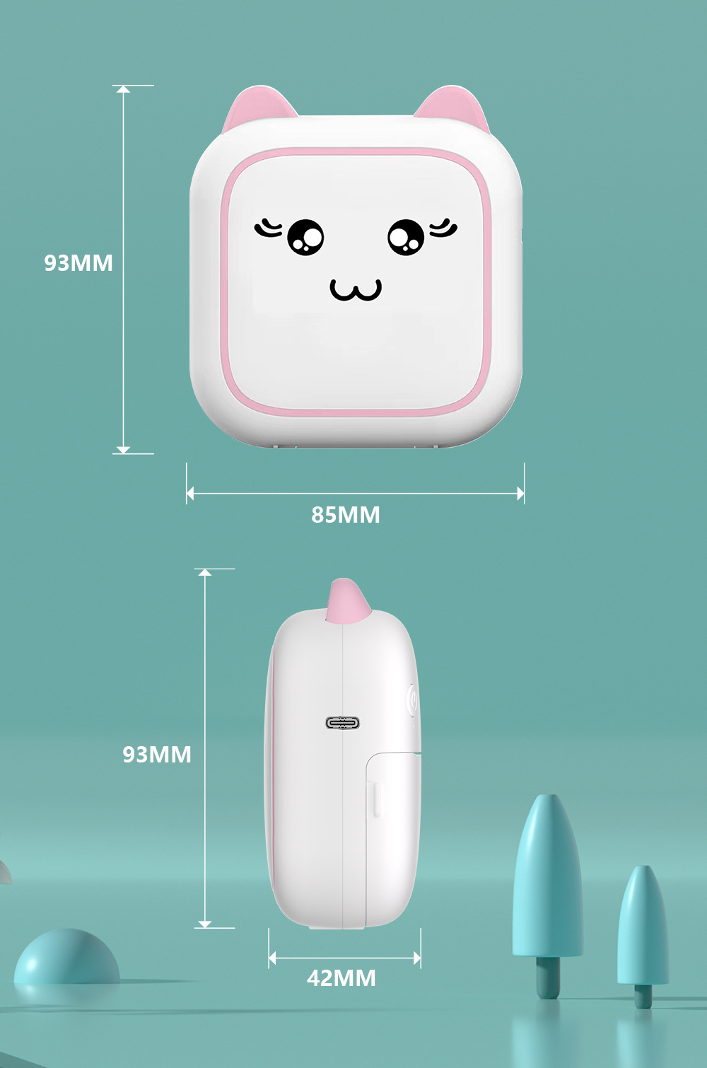 勋尘AI迷你照片打印机小标签打印机手账便签二维码蓝牙热敏打印机详情10