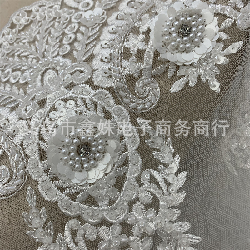 Beaded sequins, embroidered barcodes, wedding dress and evening gown clothing decoration accessories and auxiliary materials pic 6