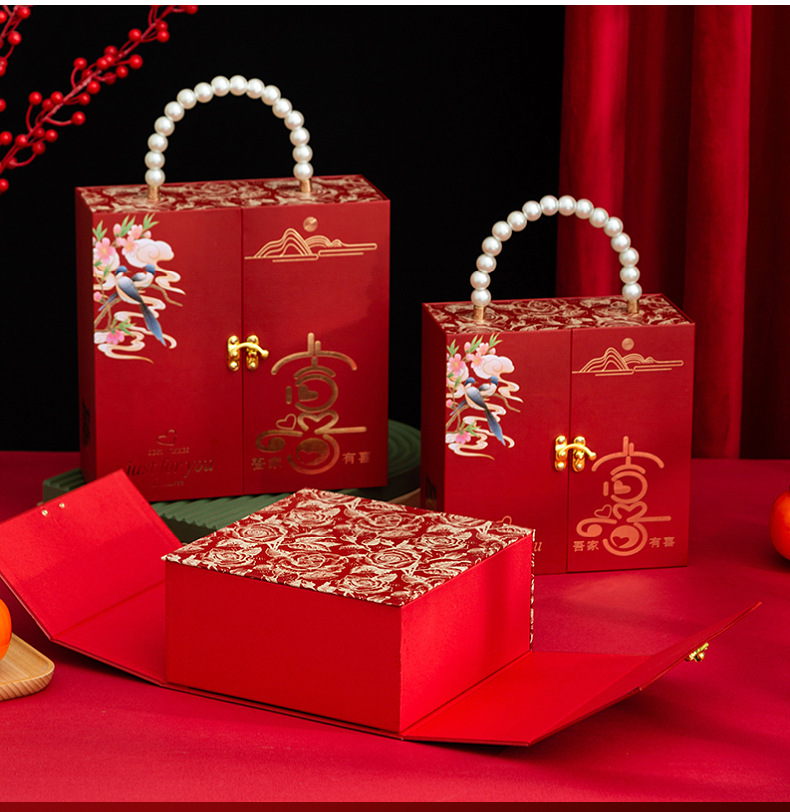高档伴手礼礼盒喜糖盒空盒手提结婚订婚宾客回礼包装盒盒子批发详情13