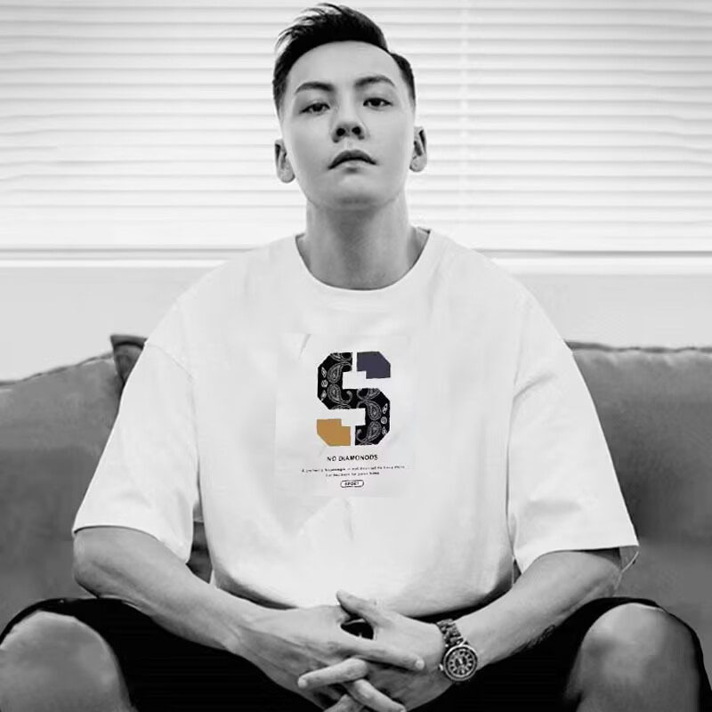 Wholesale of 2025 new summer pure cotton round-neck half-sleeved T-shirts for both men and women, loose short sleeves pic 17