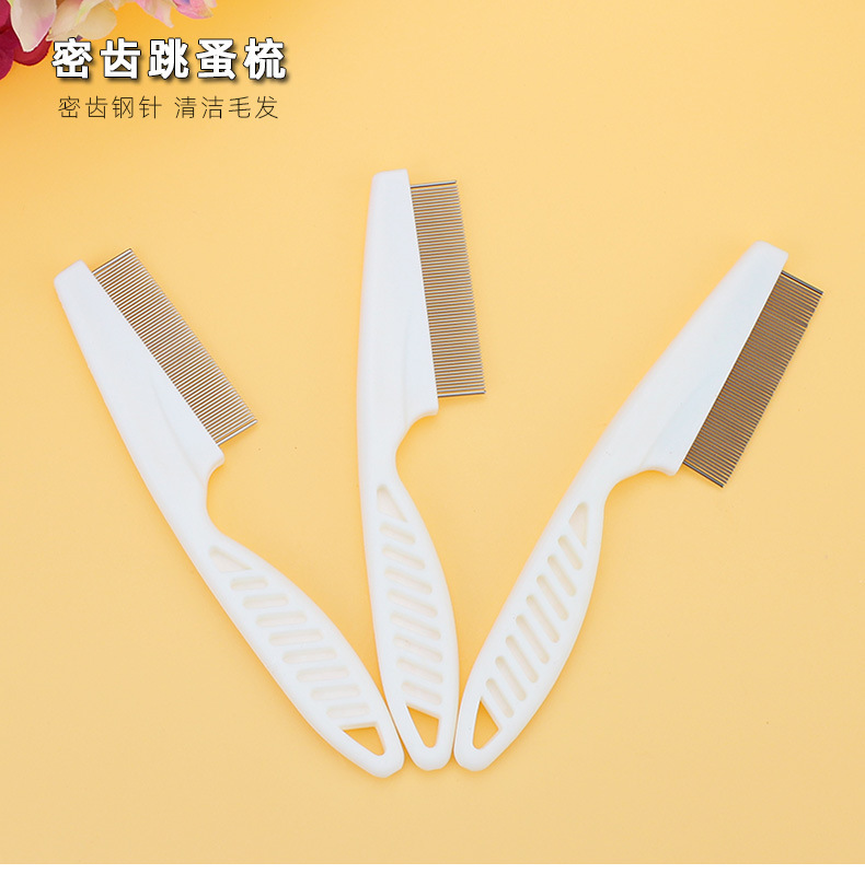Cross-border pet combs, dog flea combs, cat flea removal combs, plastic close-toothed combs, steel needle combs, cleaning supplies pic 2