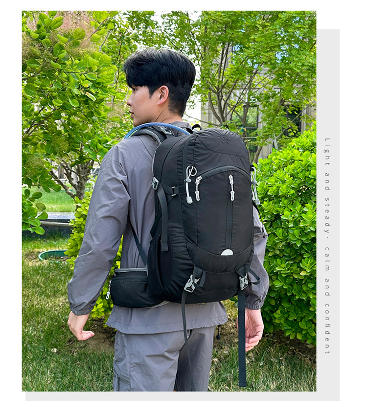 跨境户外徒步登山包悬浮背板可拆卸30L防水运动双肩包大容量背包详情25