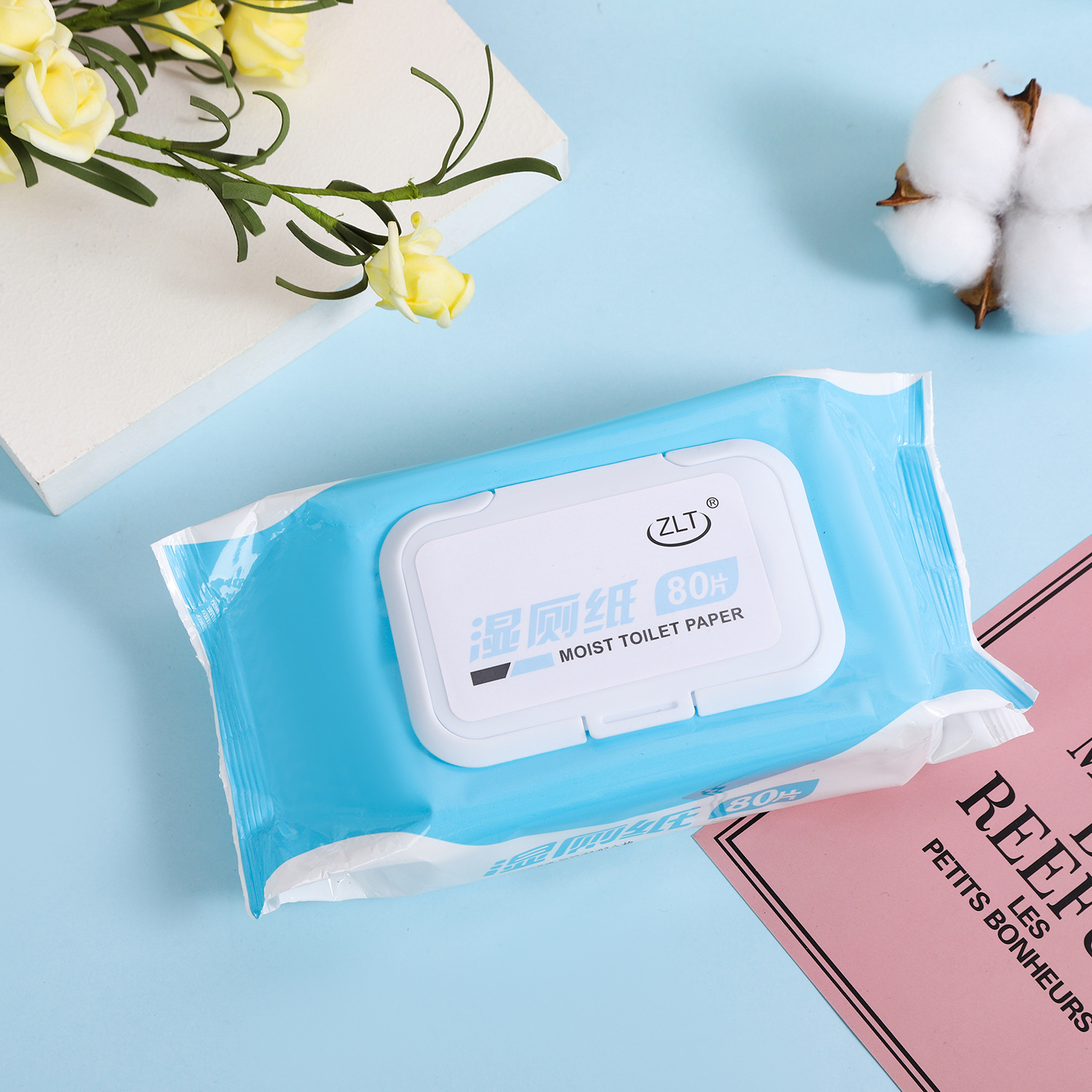 Inicio carga papel higiénico húmedo limpiador toallitas húmedas papel higiénico limpiador de papel PP mujeres toallitas húmedas rollo de papel fábrica al por mayor pic 6