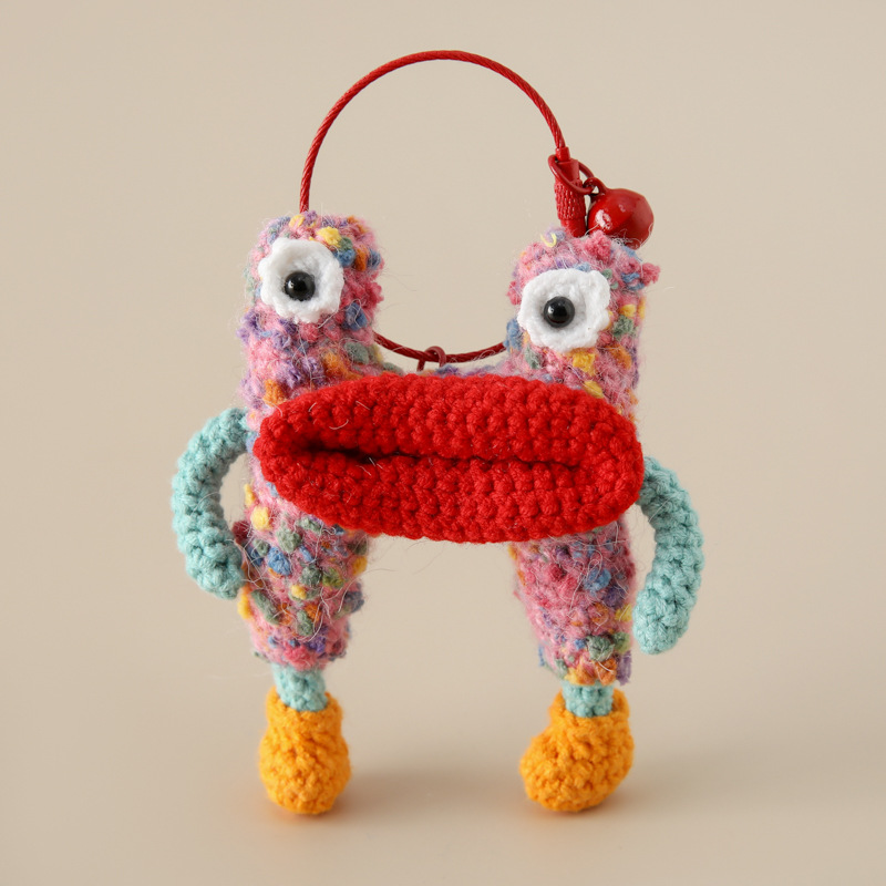 课堂知识创意学生英文字母毛线钥匙扣26个字母挂件手混线包包挂饰详情9