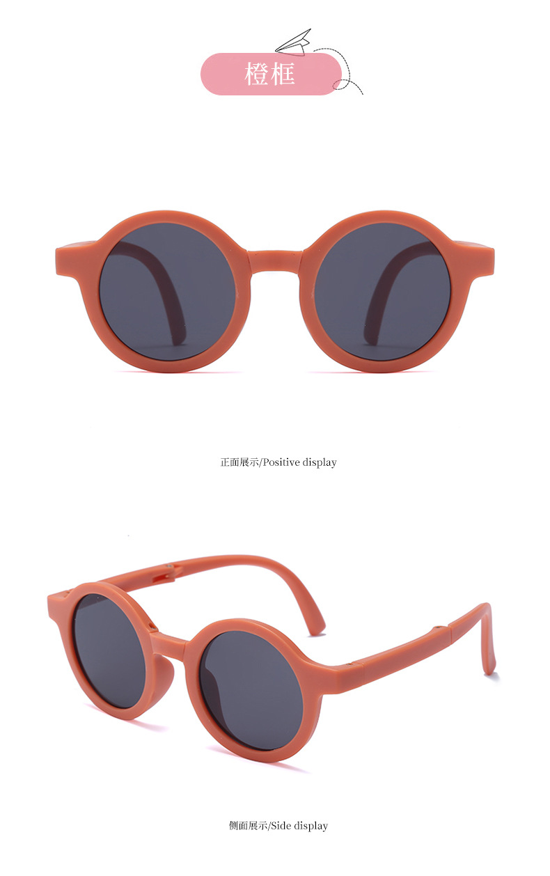 2022 nuevos niños gafas de sol plegables para niños niños anti-uv round frame gafas de sol de moda gafas de sol pic 12