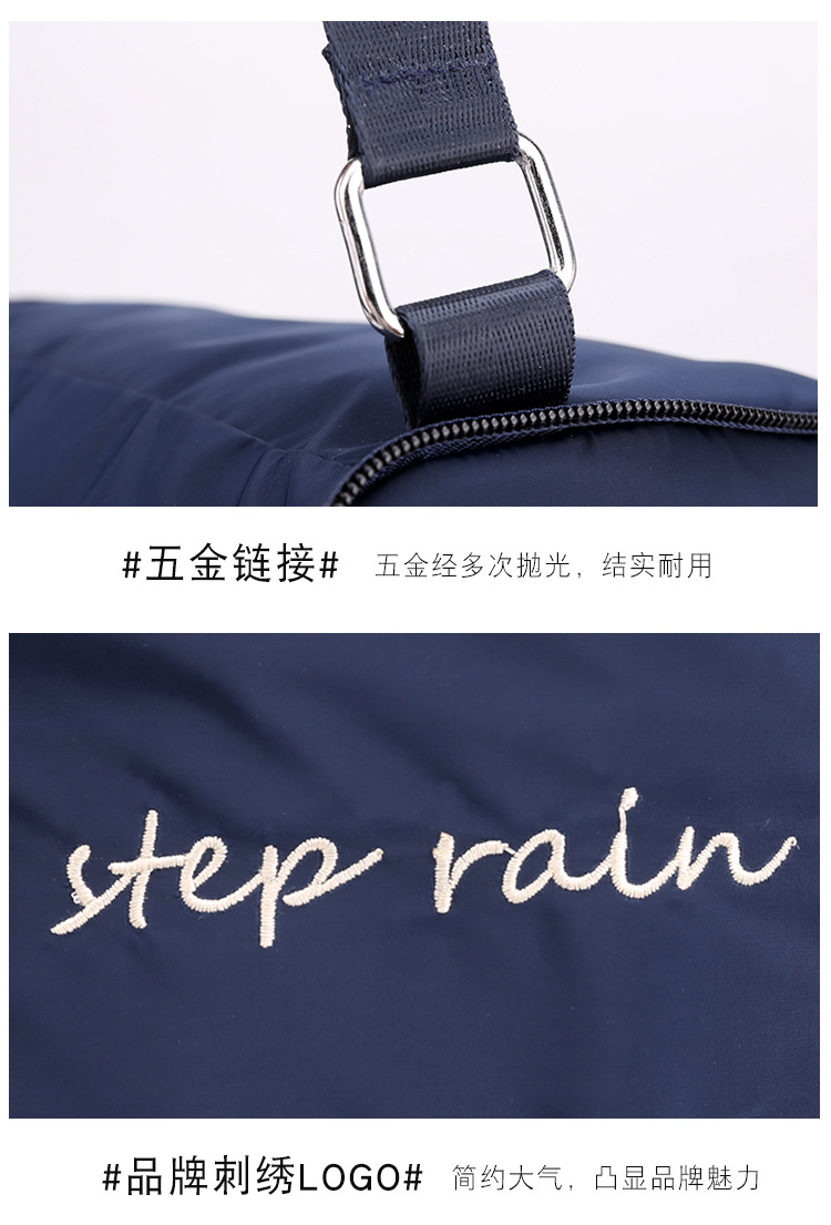 刺绣花卉简约束口袋 抽绳皮肤包可折叠 双肩包女运动健身皮肤包轻详情15