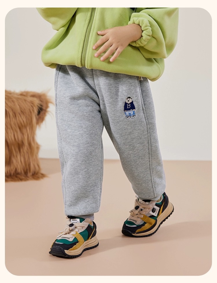 嘟嘟家宝宝加绒加厚裤子冬季儿童长裤冬装男童运动裤女童休闲卫裤详情14