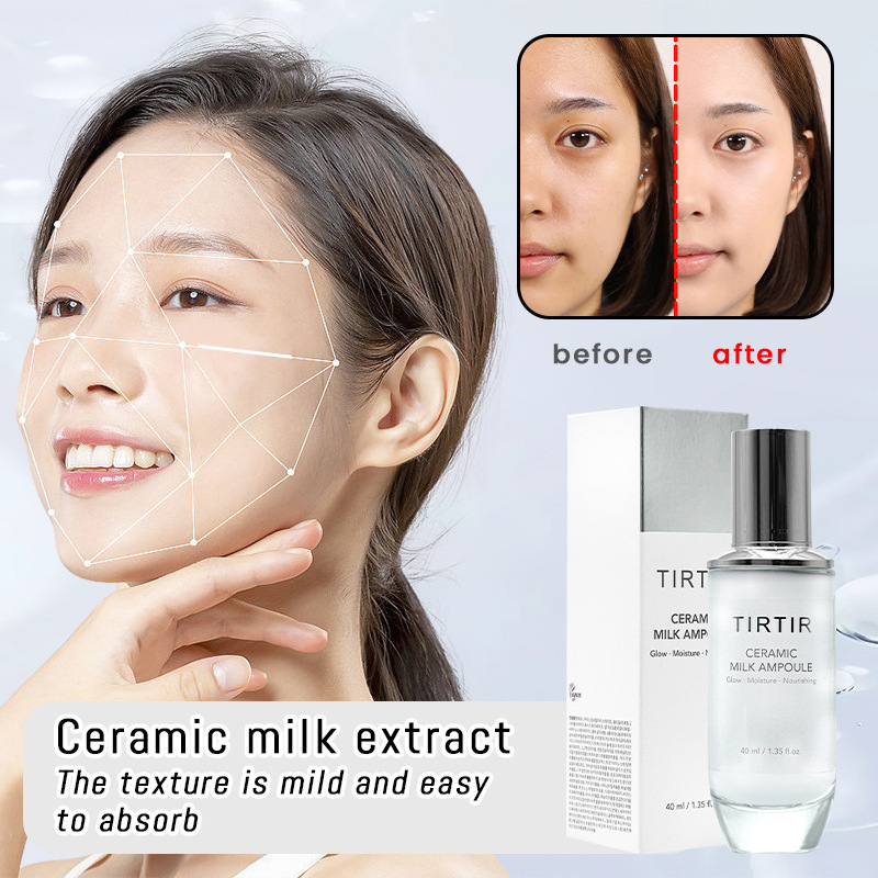 Cross-border ceramic milk essence hydrates and moisturizes without greasiness, deeply nourishes the skin and brings radiance. Facial essence pic 7
