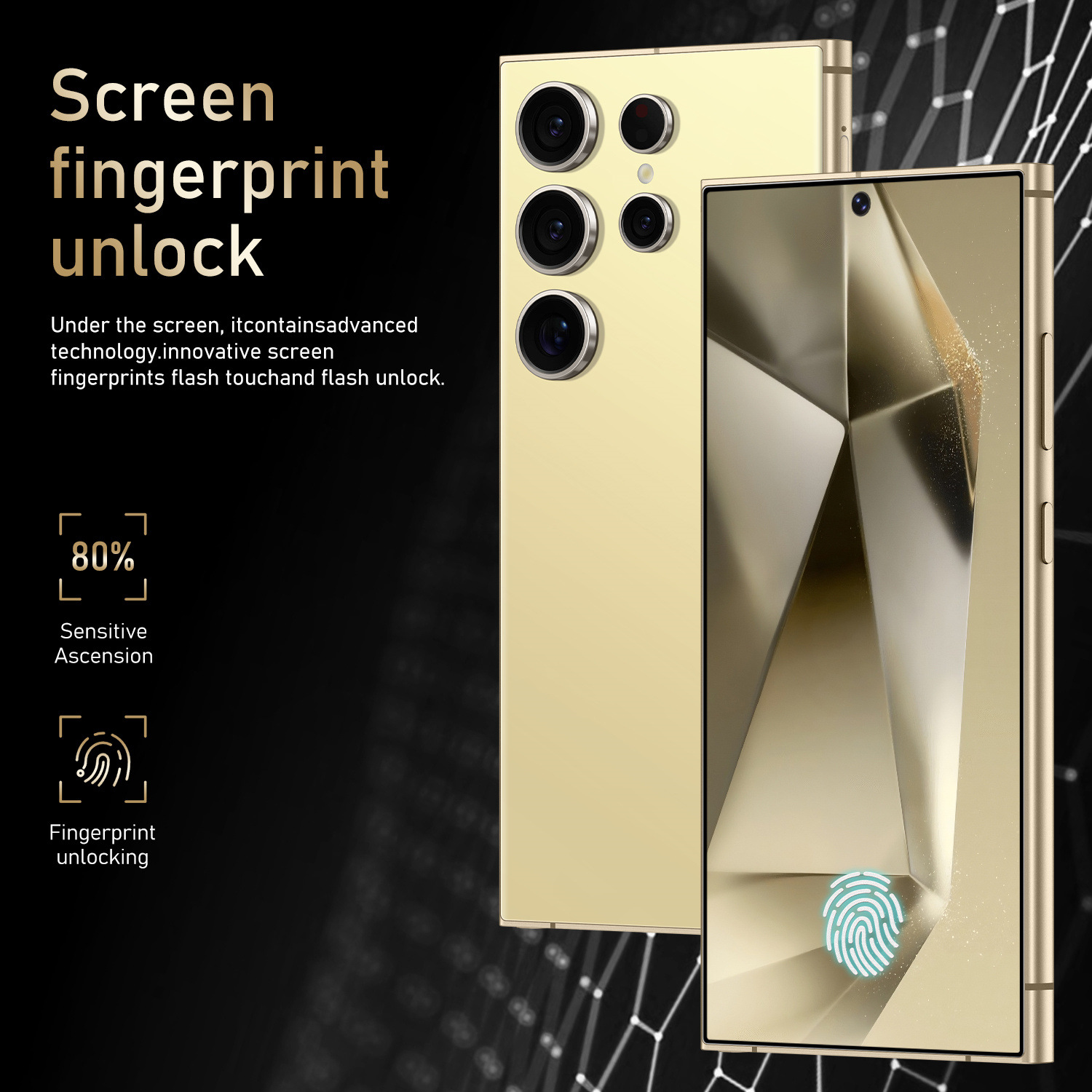 TK爆款S24 Ultra真4G 6+64GB跨境手机全球版直角屏7.3寸智能手机详情12