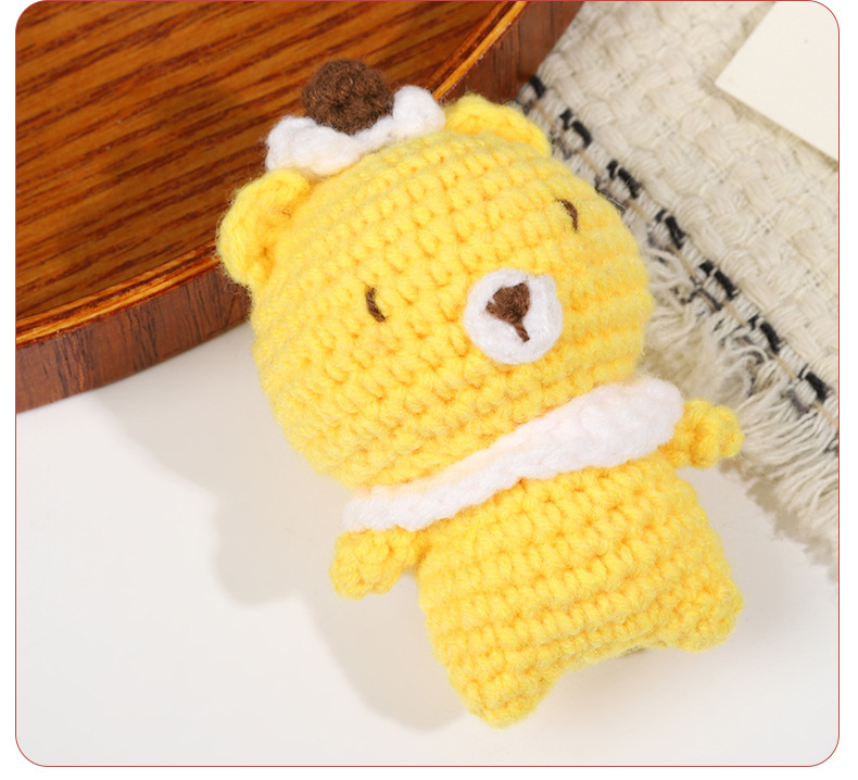 迷你小玩偶可爱动物diy毛线自制钩针娃娃编织钥匙扣挂件DIY礼品详情10