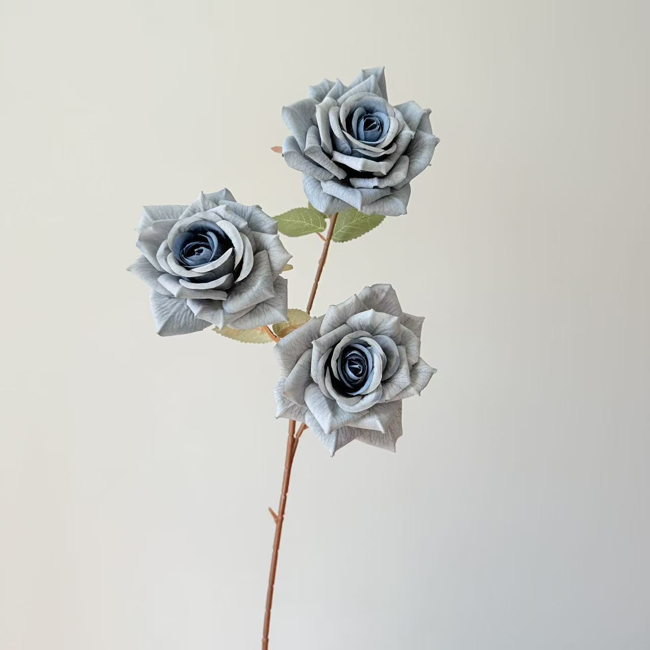 3头卡布奇诺玫瑰花仿真花摩卡油画复古玫瑰花婚庆插花家居装饰花详情23