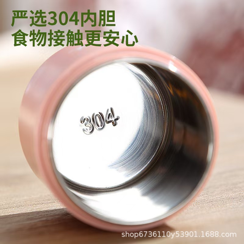 304 stainless steel large-capacity breakfast cup, insulated lid spoon, oat cup, milk cup, portable porridge for students and office workers pic 7