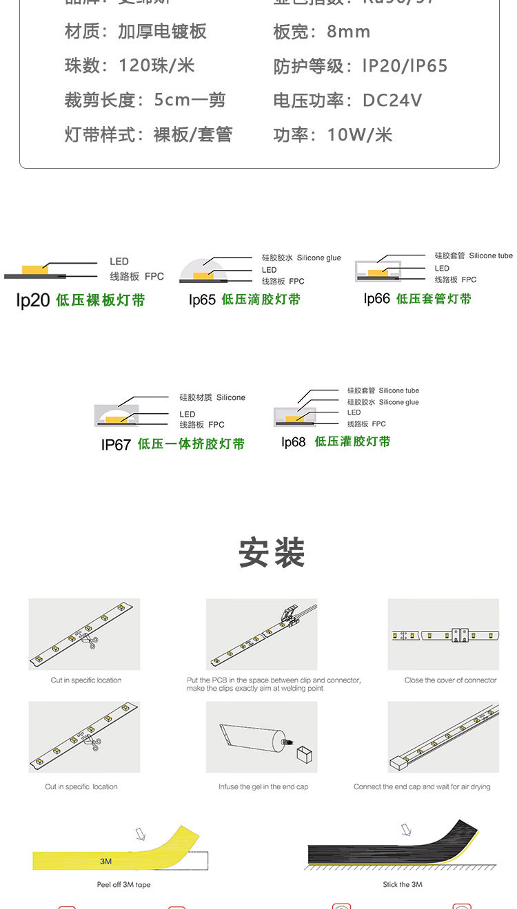 米家智能 全光谱灯带无主灯 led条室内灯带 低压线性灯带光电灯带详情16