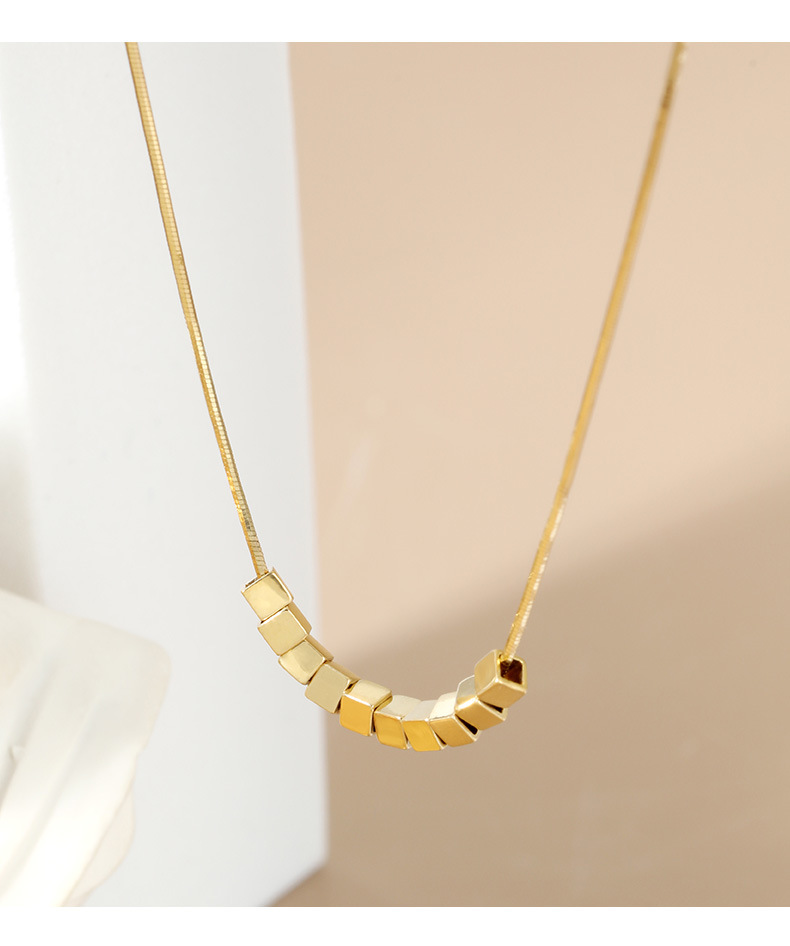 925纯银碎银子项链轻奢时尚蛇骨链小众ins百搭女高级感锁骨链青岛详情9