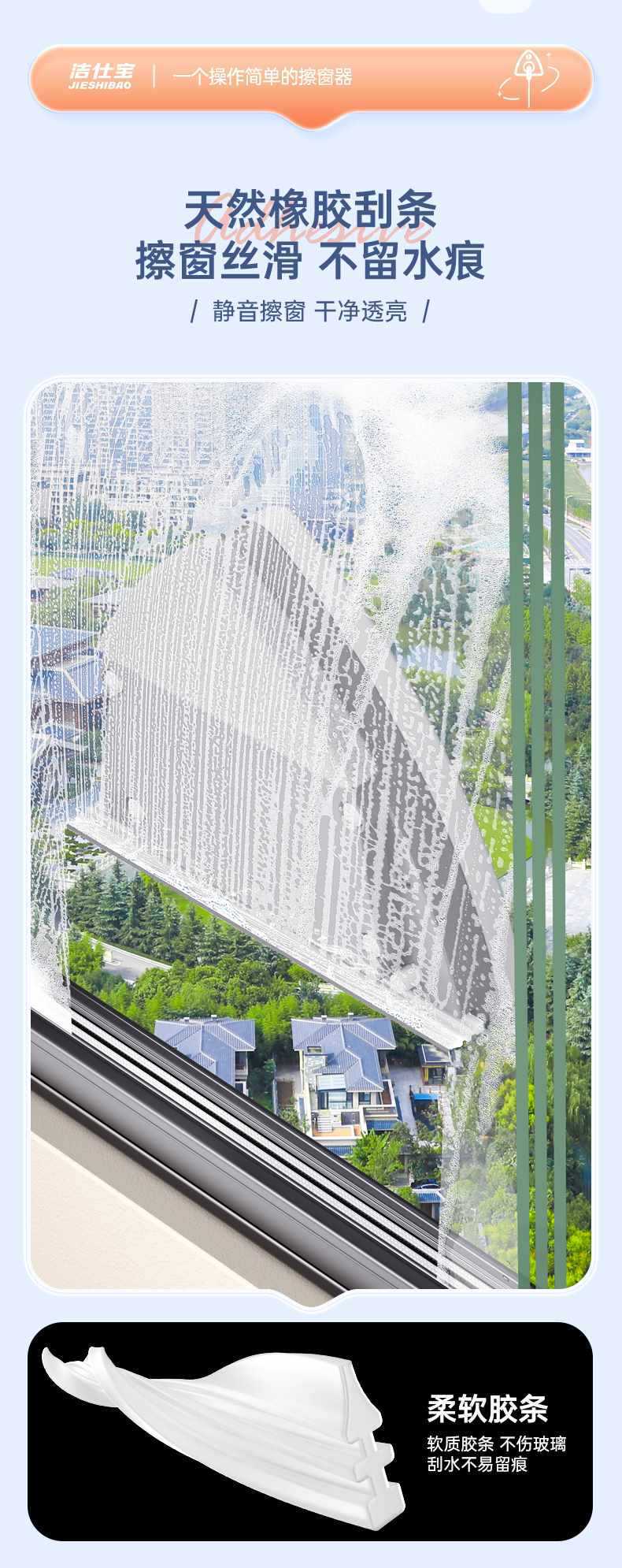 清洁家用擦洗工具家政高层双面擦玻璃保洁玻璃刮窗外其他塑料汽车详情4